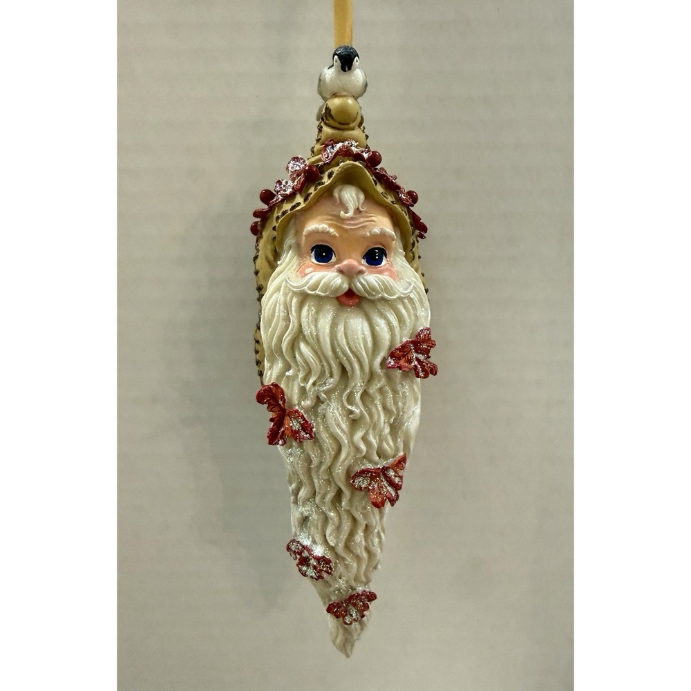 1999 Radko Santa 'Cicle Woodland Winds 7" Icicle Resin Ornament W/orig Box
